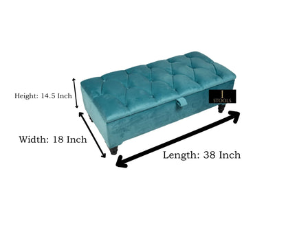 Aqua Coffee Table Ottoman Storage | Living Room Storage Bench Seat - ISTOOLS
