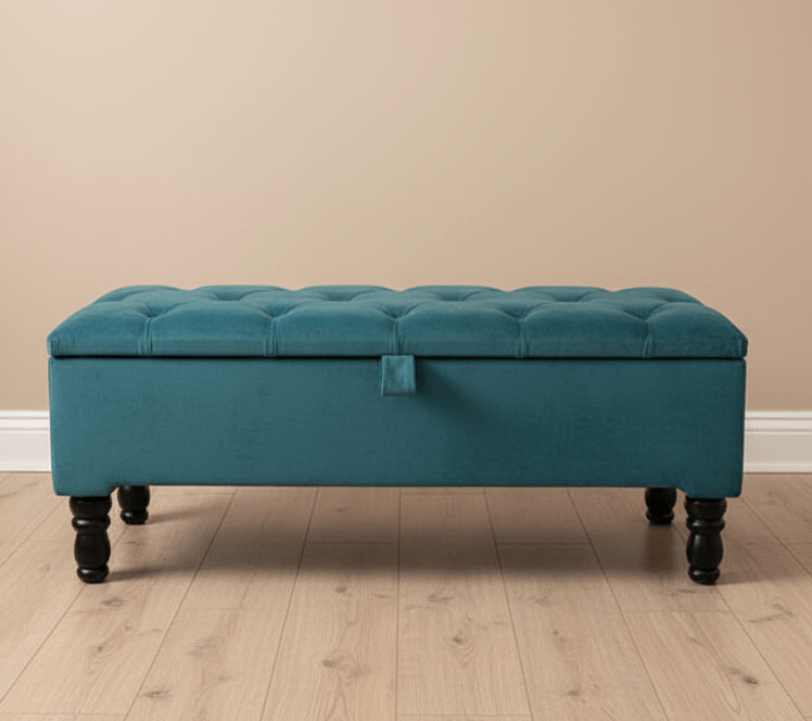 Aqua Coffee Table Ottoman Storage | Living Room Storage Bench Seat - ISTOOLS