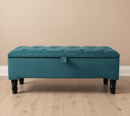 Aqua Coffee Table Ottoman Storage | Living Room Storage Bench Seat - ISTOOLS