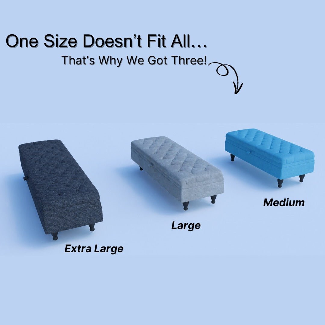 Aqua Coffee Table Ottoman Storage | Living Room Storage Bench Seat - ISTOOLS