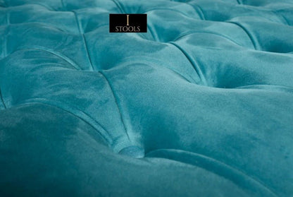 Aqua Footstool Bench | Aqua Chesterfield Bench | Aqua Ottoman Footrest - ISTOOLS