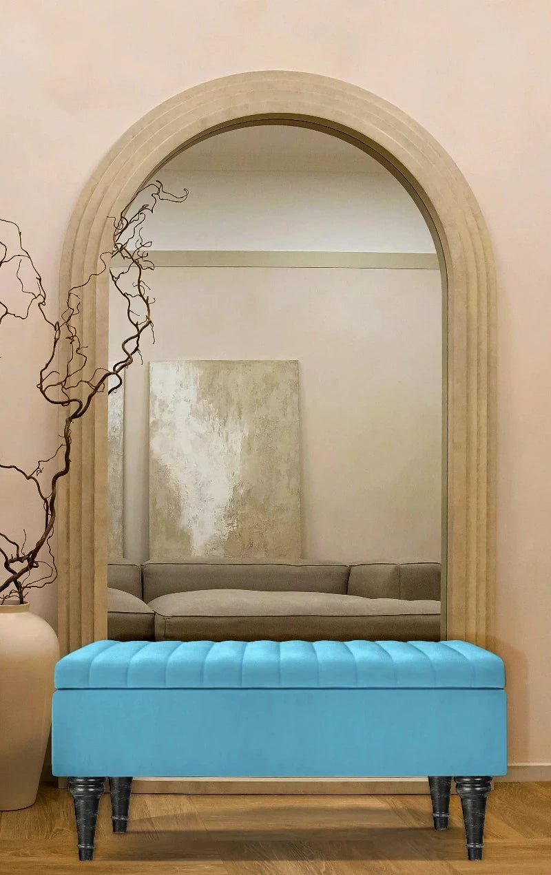 Aqua Lusso Deep Panel Ottoman Coffee Table end of bed - ISTOOLS