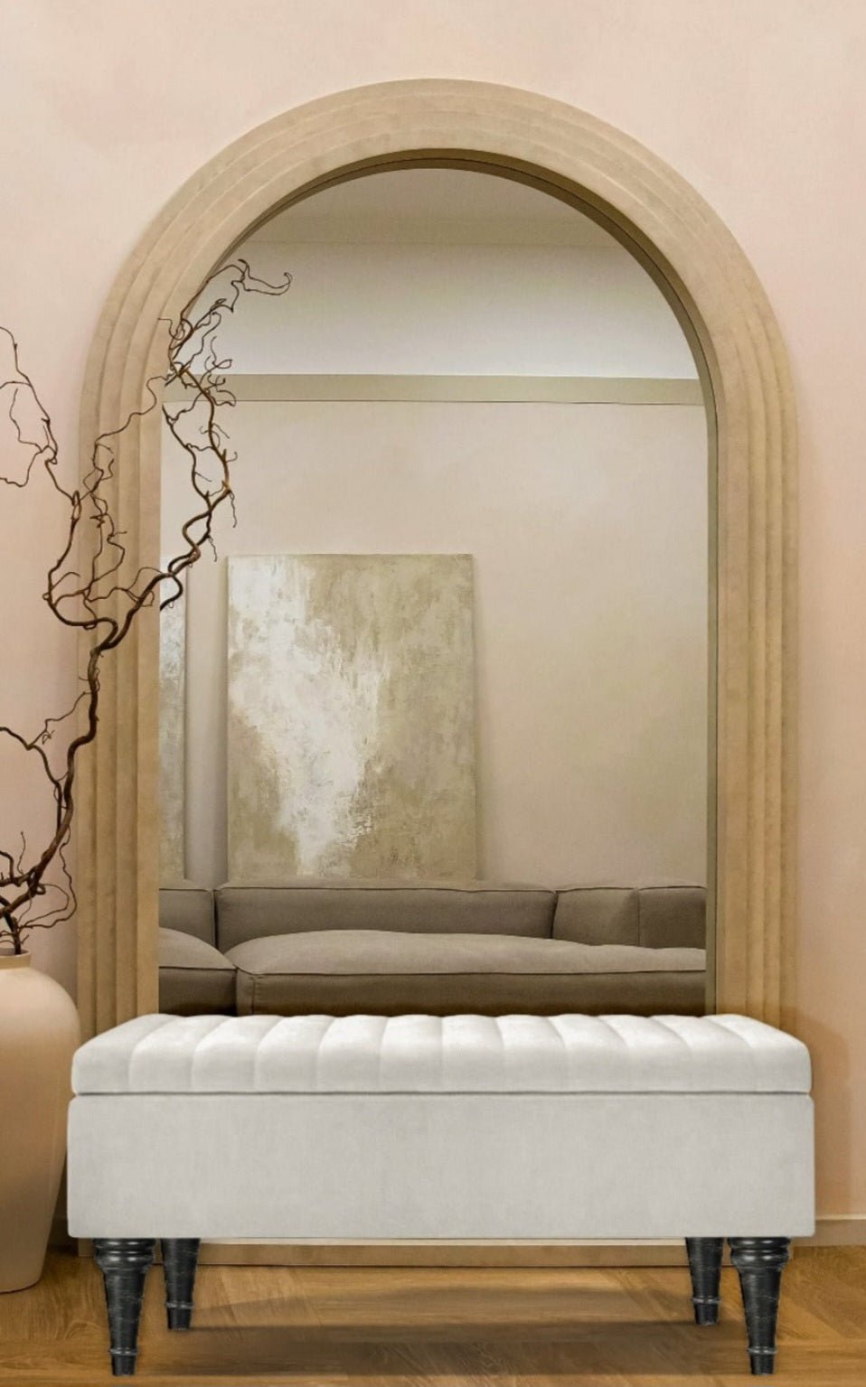 Aqua Lusso Deep Panel Ottoman Coffee Table end of bed - ISTOOLS