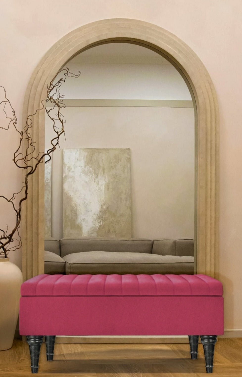 Aqua Lusso Deep Panel Ottoman Coffee Table end of bed - ISTOOLS