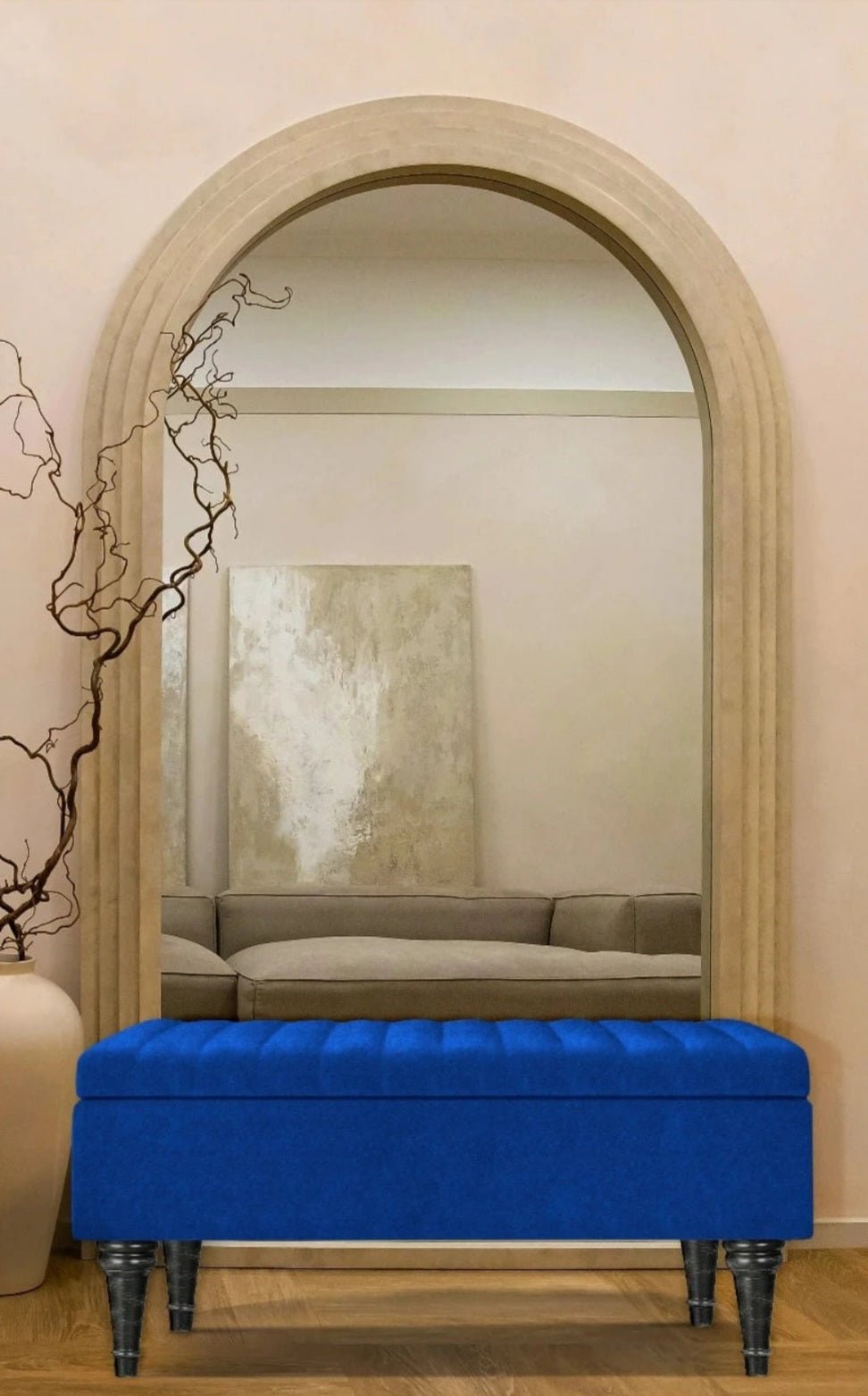 Aqua Lusso Deep Panel Ottoman Coffee Table end of bed - ISTOOLS