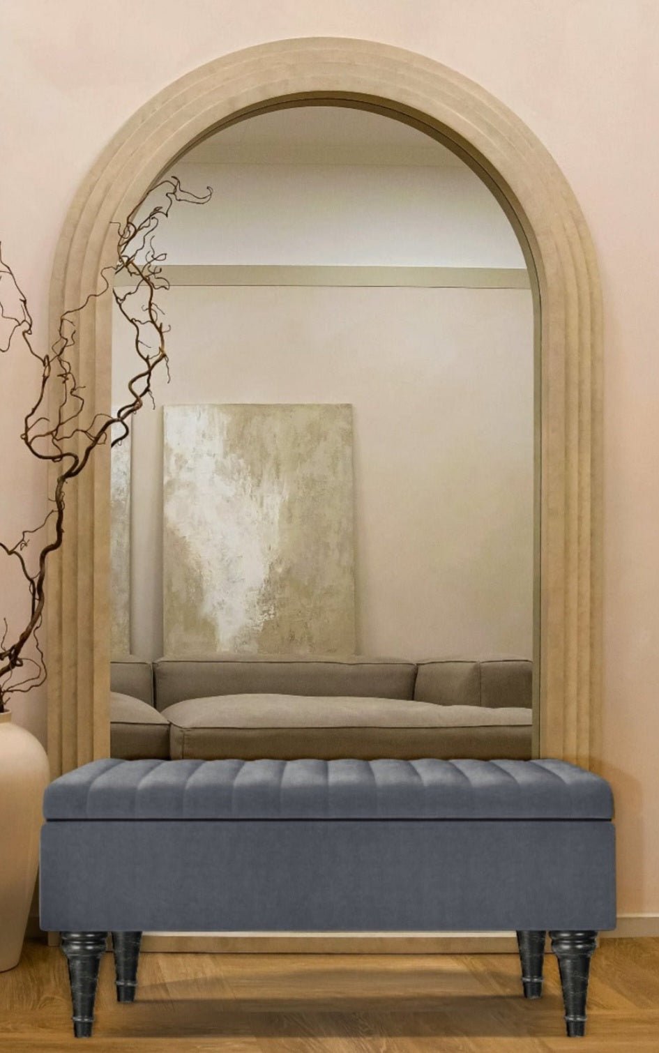 Aqua Lusso Deep Panel Ottoman Coffee Table end of bed - ISTOOLS