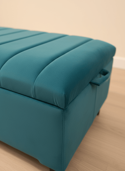 Aqua Storage Box Bench | Ottoman Bench | Line Panel Lid Coffee Table - ISTOOLS