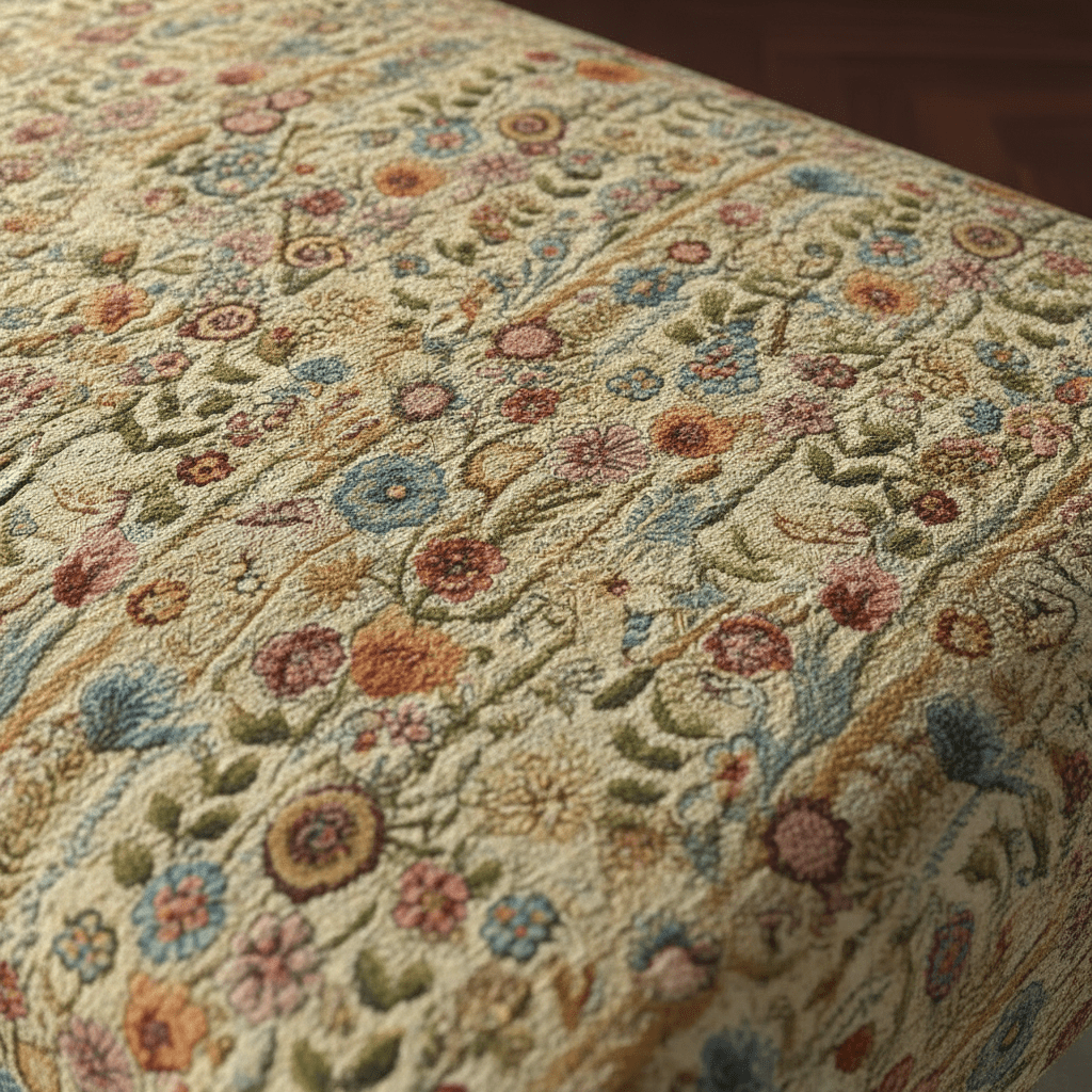 Artisan Crafted Stitched Ottoman Footrest for Lounge – Multi - Functional Bench & Coffee Table - ISTOOLS