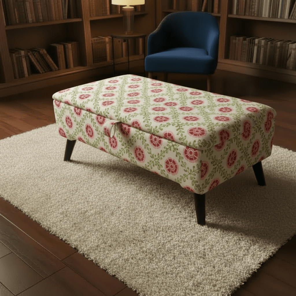 Artistic Handmade Furniture Stool for Living Decor – Multi - Purpose Ottoman & Storage Bench - ISTOOLS