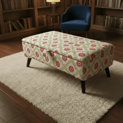 Artistic Handmade Furniture Stool for Living Decor – Multi - Purpose Ottoman & Storage Bench - ISTOOLS