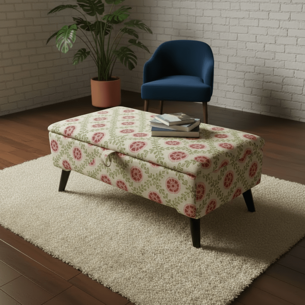 Artistic Handmade Furniture Stool for Living Decor – Multi - Purpose Ottoman & Storage Bench - ISTOOLS