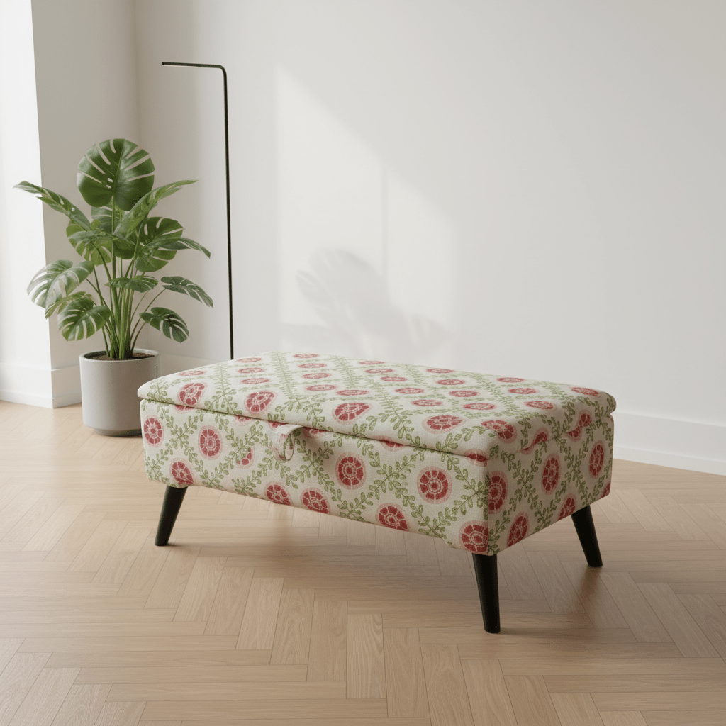 Artistic Handmade Furniture Stool for Living Decor – Multi - Purpose Ottoman & Storage Bench - ISTOOLS