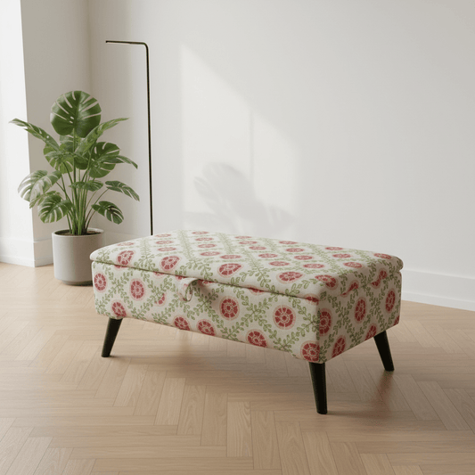 Artistic Handmade Furniture Stool for Living Decor – Multi - Purpose Ottoman & Storage Bench - ISTOOLS