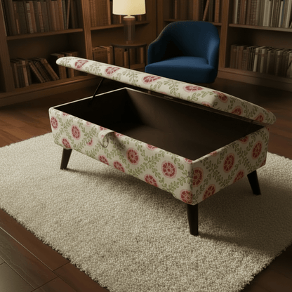 Artistic Handmade Furniture Stool for Living Decor – Multi - Purpose Ottoman & Storage Bench - ISTOOLS