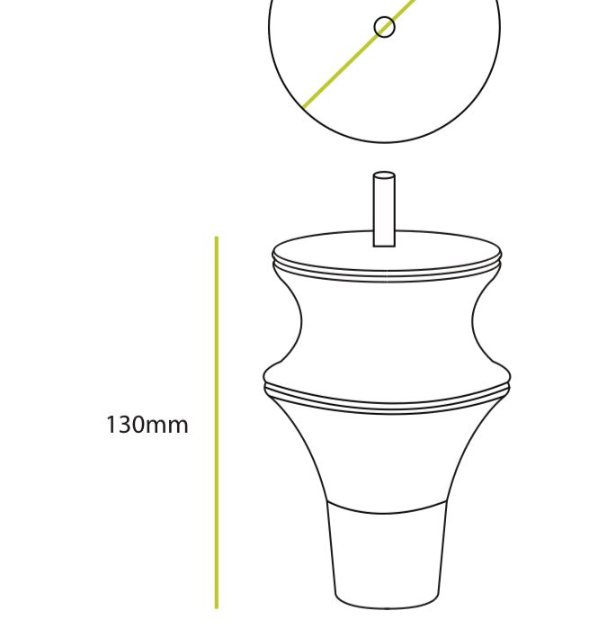 Ash natural finish black cap wood - ISTOOLS
