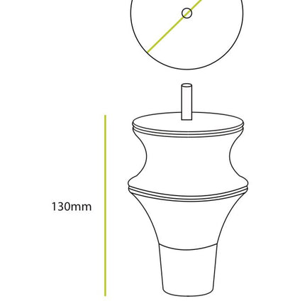 Ash natural finish black cap wood - ISTOOLS