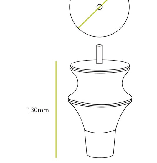 Ash natural finish black cap wood - ISTOOLS