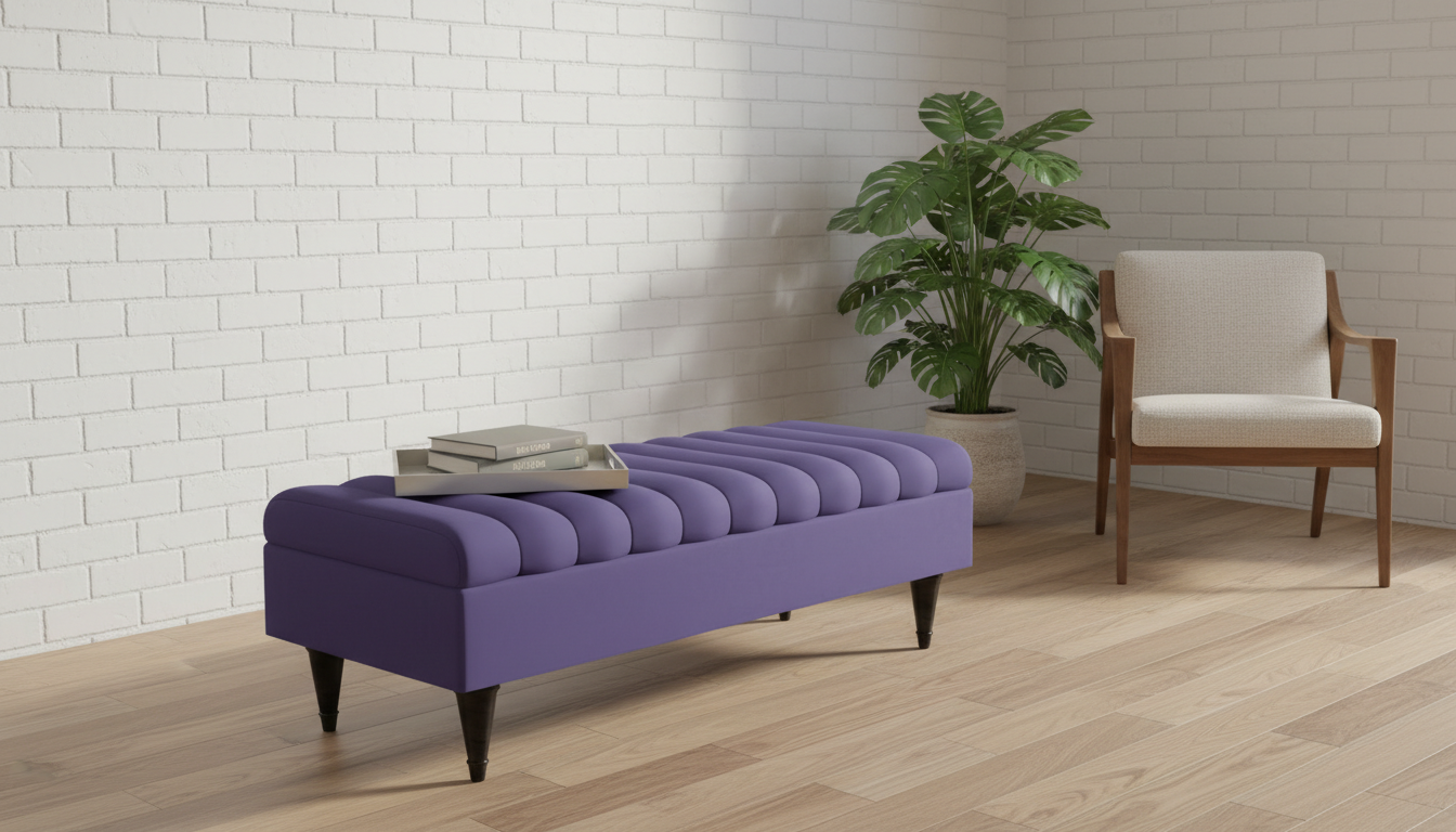 Romo Panel Storage Ottoman Bench Seat – Hidden Storage Coffee Table for Living Room UK