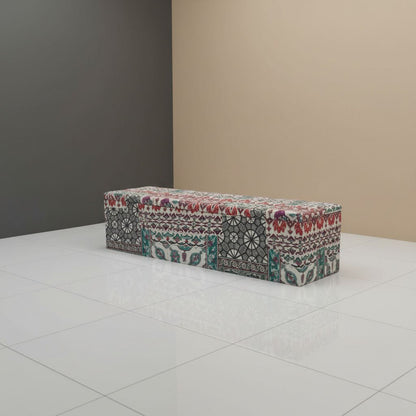 Bespoke Bedroom Blanket Box Storage Ottoman Patterned Fabric - ISTOOLS