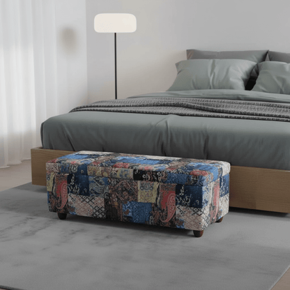 Bespoke End of Bed Storage Ottoman Nature - Inspired Pattern - ISTOOLS