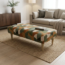 Bespoke Fabric Coffee Table Bench – Luxury Living Room Seating & Designer Statement