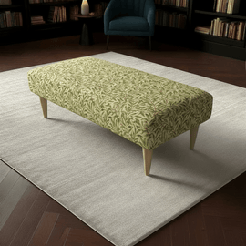 Bespoke Hand-Finished Rectangular Stitched Bench – Multi-Functional Ottoman & Coffee Table