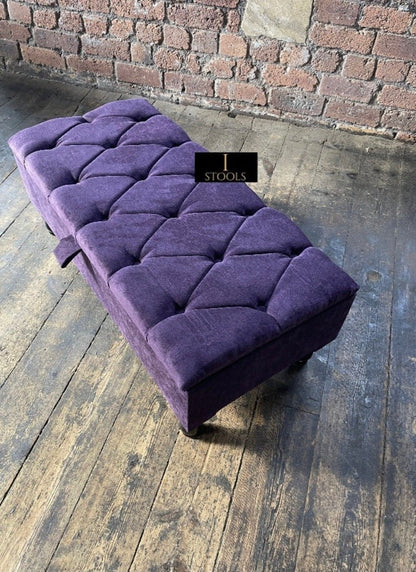 Bespoke light purple comel fabric rectangle storage - ISTOOLS