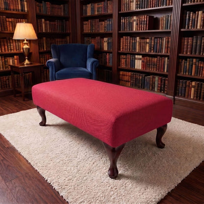 BESPOKE LUXURY OTTOMAN FOOTSTOOL CUSTOM MADE TO MEASURE NON STORAGE SEAT PREMIUM UPHOLSTERED COFFEE TABLE PLAIN FABRIC BENCH - ISTOOLS