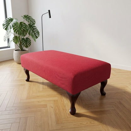 BESPOKE LUXURY OTTOMAN FOOTSTOOL CUSTOM MADE TO MEASURE NON STORAGE SEAT PREMIUM UPHOLSTERED COFFEE TABLE PLAIN FABRIC BENCH - ISTOOLS