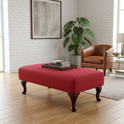 BESPOKE LUXURY OTTOMAN FOOTSTOOL CUSTOM MADE TO MEASURE NON STORAGE SEAT PREMIUM UPHOLSTERED COFFEE TABLE PLAIN FABRIC BENCH - ISTOOLS