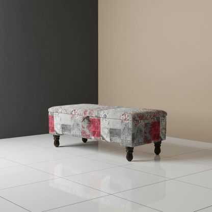 Bespoke Ottoman Blanket Box Multi - Toned Fabric Storage - ISTOOLS