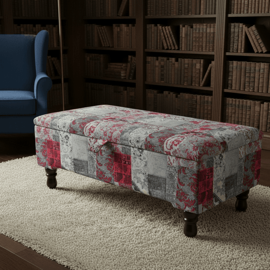 Bespoke Ottoman Blanket Box Multi - Toned Fabric Storage - ISTOOLS