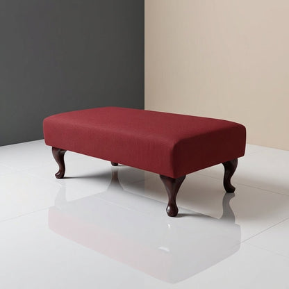 BESPOKE PLAIN FABRIC FOOTSTOOL CUSTOM UPHOLSTERED NON STORAGE OTTOMAN PREMIUM HANDCRAFTED LOUNGE POUFFE LIVING ROOM FURNITURE - ISTOOLS