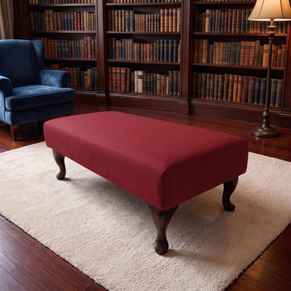 BESPOKE PLAIN FABRIC FOOTSTOOL CUSTOM UPHOLSTERED NON STORAGE OTTOMAN PREMIUM HANDCRAFTED LOUNGE POUFFE LIVING ROOM FURNITURE - ISTOOLS