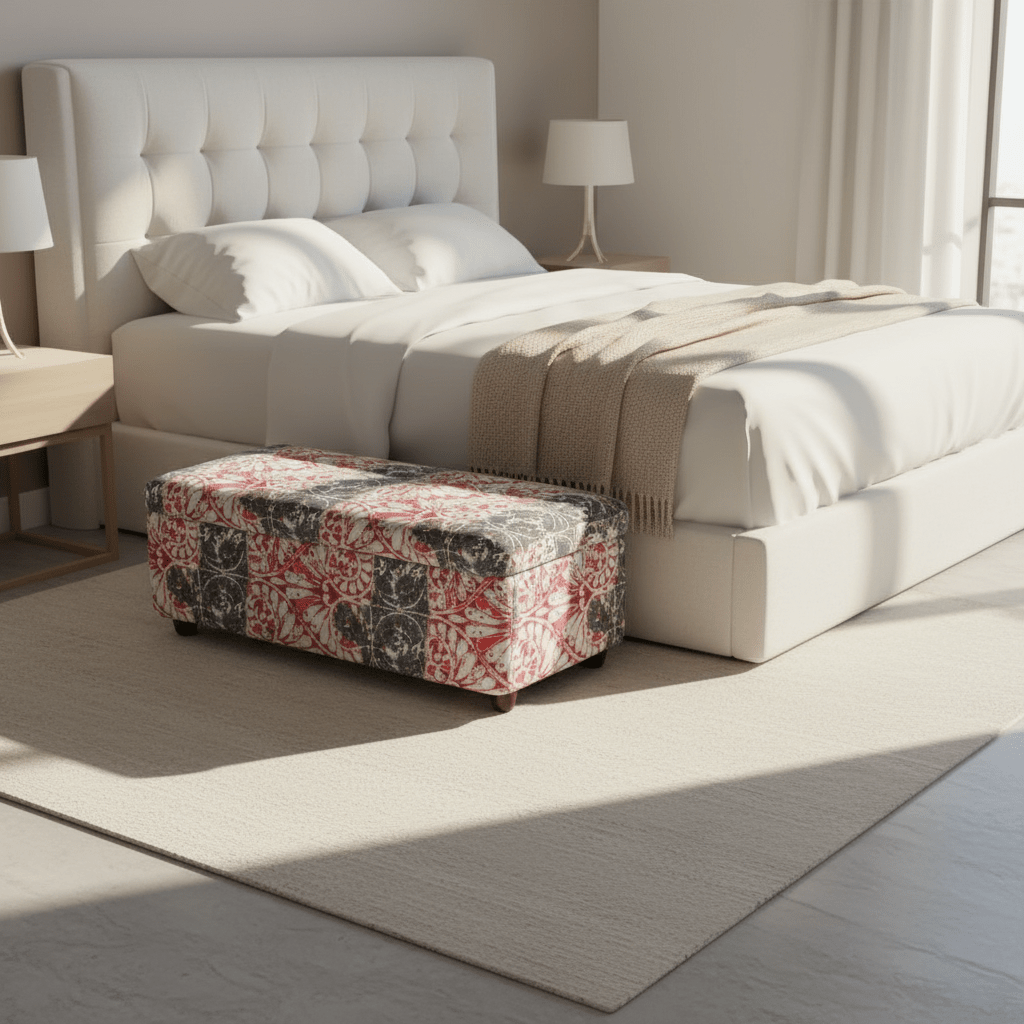 Bespoke Rectangular Bedroom Bench Smooth Lid Handcrafted - ISTOOLS