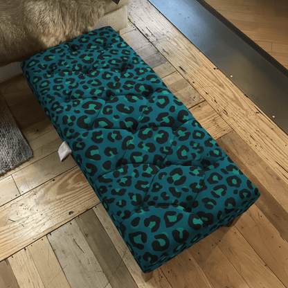 Bespoke Rectangular Coffee Table Ottoman Buttoned bec - ISTOOLS