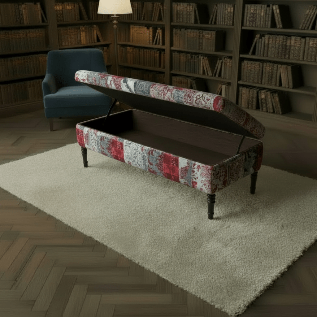 Bespoke Rectangular Non Storage Bench Artistic Motif UK - ISTOOLS