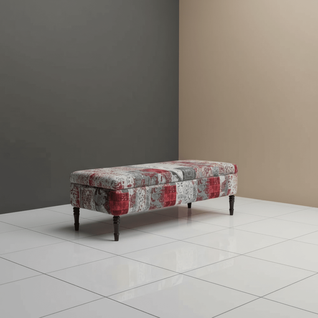 Bespoke Rectangular Non Storage Bench Artistic Motif UK - ISTOOLS
