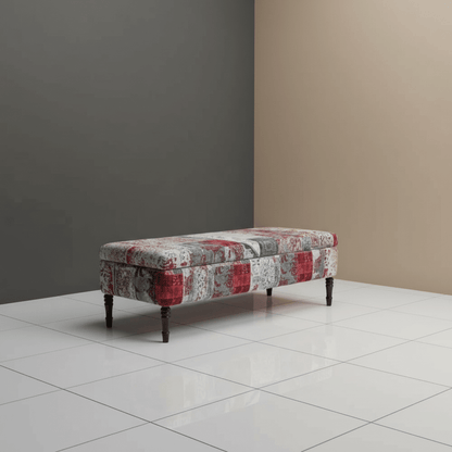 Bespoke Rectangular Non Storage Bench Artistic Motif UK - ISTOOLS