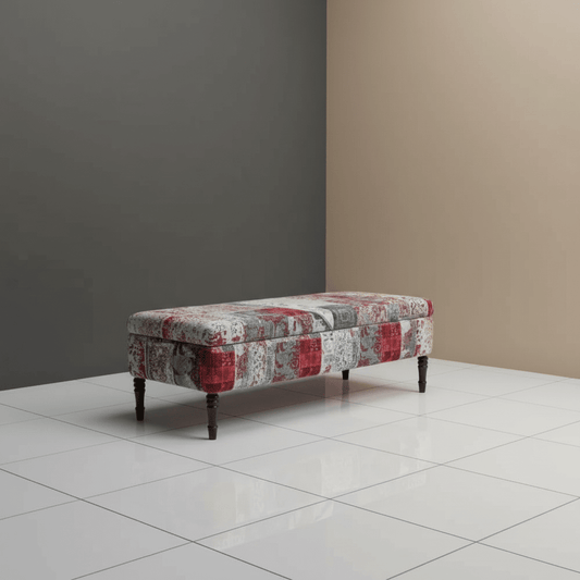 Bespoke Rectangular Non Storage Bench Artistic Motif UK - ISTOOLS