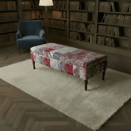 Bespoke Rectangular Non Storage Bench Artistic Motif UK - ISTOOLS