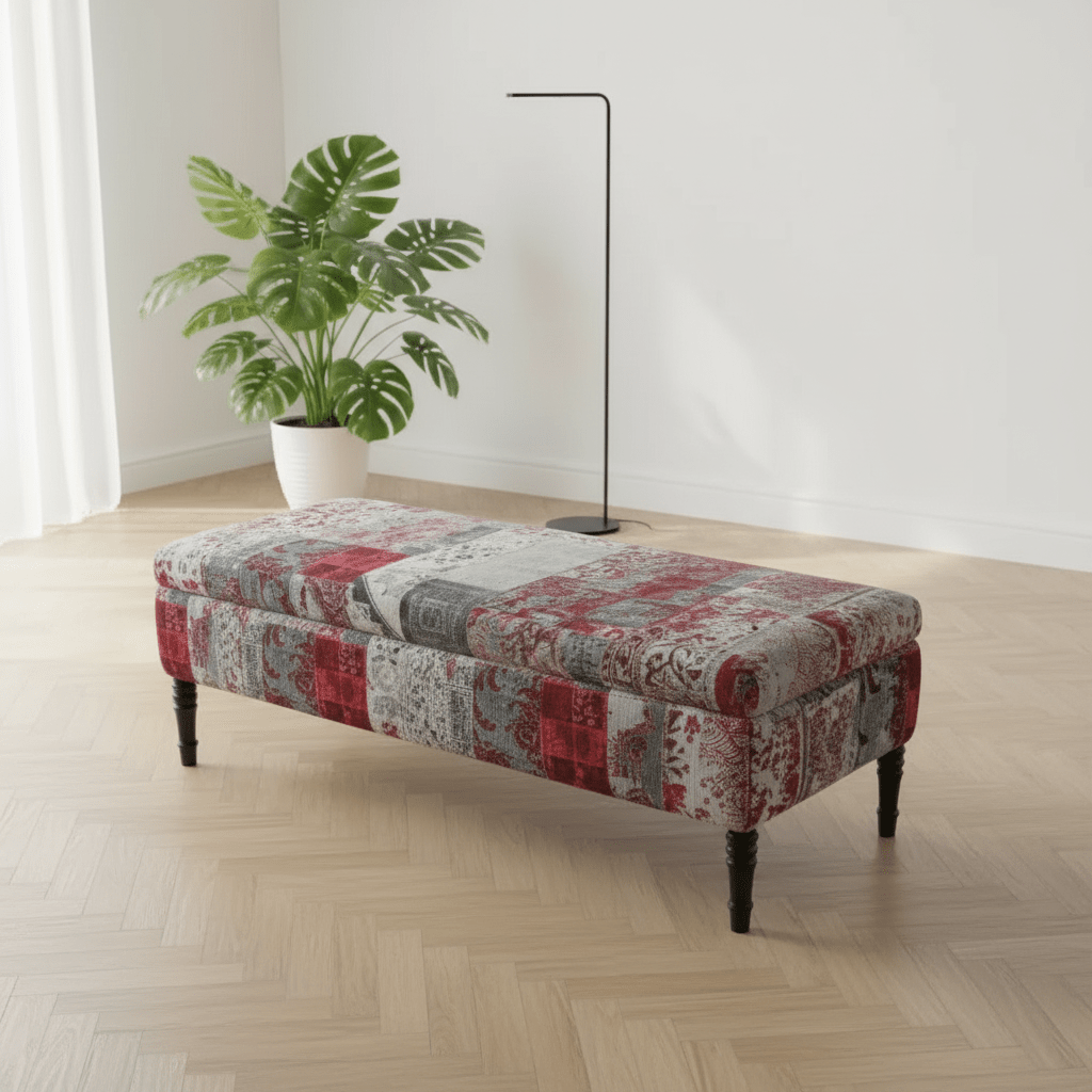 Bespoke Rectangular Non Storage Bench Artistic Motif UK - ISTOOLS