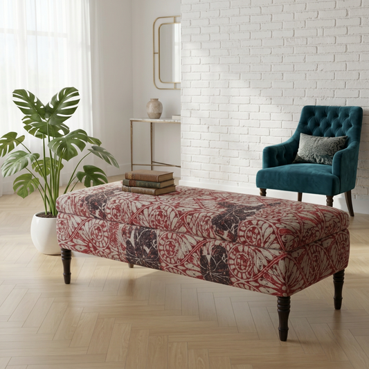Bespoke Rectangular Pouffe Table Unique Pattern UK - ISTOOLS