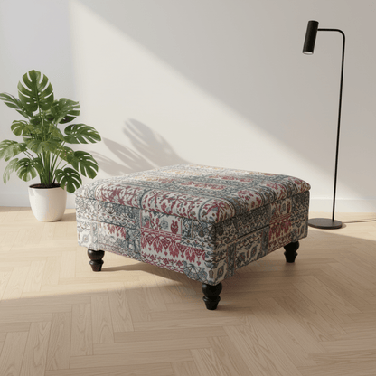 Bespoke Solid Hue Storage Box Pouffe Handcrafted Quality - ISTOOLS