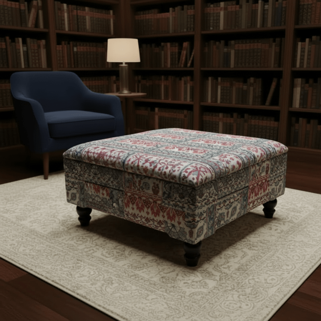 Bespoke Solid Hue Storage Box Pouffe Handcrafted Quality - ISTOOLS
