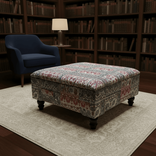 Bespoke Solid Hue Storage Box Pouffe Handcrafted Quality - ISTOOLS