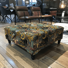 Bespoke Square Buttoned Storage Ottoman UK bec