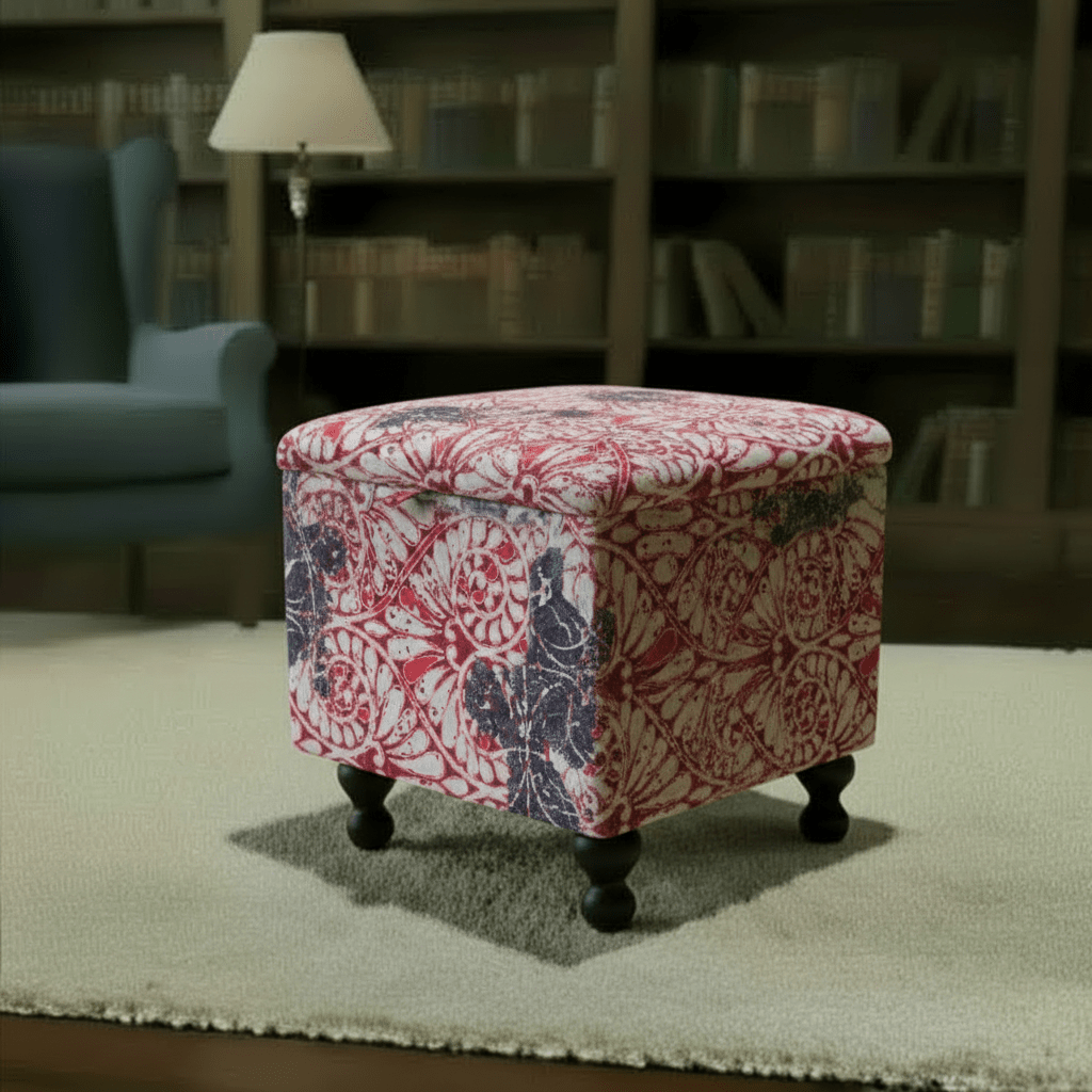 Bespoke Square Storage Bench Smooth Lid Handcrafted Motif - ISTOOLS