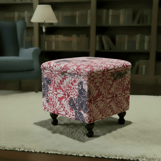 Bespoke Square Storage Bench Smooth Lid Handcrafted Motif - ISTOOLS