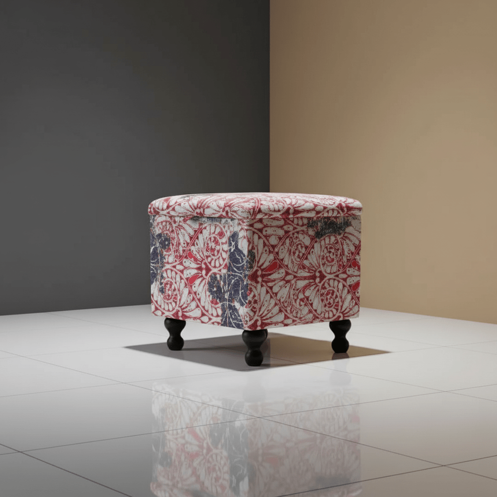 Bespoke Square Storage Bench Smooth Lid Handcrafted Motif - ISTOOLS